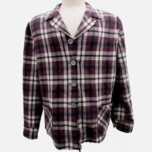 Pendleton 49er Jacket Womens Purple Flannel Shirt Wool Chore Shacket Women XL